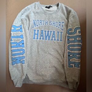 North Shore Hawaii Gray Crewneck Sweater